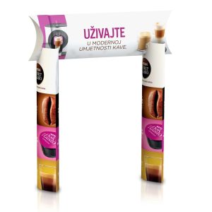 Dolce Gusto totem s nadvojem za paletni omotač